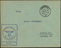 LÜNEBURG 2/ F 1938 (6.10.) 2K-Steg + Viol. Ra: Frei D. Ablösung/ Reich/ III.- Jnf. Rgt. 47/ Zahlmeisterei , Klar Gest. W - Autres & Non Classés