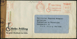 BERGISCH GLADBACH/ Gebr.Fröling/ GF 1880/ Apparate-u./ Maschinenbau 1940 (7.10.) Seltener AFS Francotyp 012 Pf. + 013 Pf - Autres & Non Classés