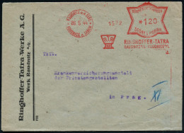 BÖHMEN & MÄHREN 1944 (26.5.) AFS Francotyp: RAUDNITZ A. D. ELBE/ ROUDNICE N. LABEM/RTR/RINGHOFFER-TATRA.. (Firmen-Logo)  - Otros & Sin Clasificación