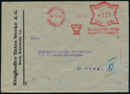 BÖHMEN & MÄHREN 1944 (26.5.) AFS Francotyp: RAUDNITZ A. D. ELBE/ ROUDNICE N. LABEM/RTR/RINGHOFFER-TATRA.. (Firmen-Logo)  - Autres & Non Classés