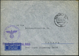 BERLIN NW7/ Bs 1941 (5.5.) 2K-Steg Auf Übersee-Flp.-Diplomaten-Kurier-Bf., Viol.1K-HdN.: Deutsche Gesandtschaft In La Pa - WO2