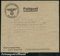 Hamburg-Blankenese 1941 (ca.) Feldpost-Zeitungs-Sb: Marine-Propaganda-Abt. Nord, Marine-Frontzeitung "..gegen Engelland" - WW2