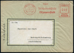 LITZMANNSTADT 1/ Reichsbankstelle/ Litzmannstadt 1941 (19.5.) Seltener AFS Auf Dienst-Bf.: Reichsbank  = Ehem. Lodz, 193 - WO2
