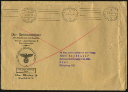 MÜNCHEN/ 2/ Cb/ HDB 1943 (14.9.) Band-MWSt Auf Dienstbf.: Der Reichsminister Für Bewaffnung U. Munition/ Berlin-Charlott - Guerre Mondiale (Seconde)