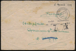 WITTINGEN (HAN)/ A 1943 (4.1.) 2K-Steg + 1L: Zurück + 2L: Nicht Zustellbar/an Absender Zurück , Feldpost-Bf. + Inhalt An - WO2