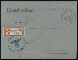 DEUTSCHES REICH 1942 (6.9.) 1K: FELDPOST/a/287 = Feldpostamt 88, 18. Panzer-Div. + Provis. RZ: Feldpost 287 A + Viol. 1K - 2. Weltkrieg