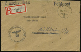 DEUTSCHES REICH /  ITALIEN 1943 (14.6.) !K: FELDPOST/a/563 + Provis. RZ: Feldpost 563 (Nr. Hs.) = Fp.-Amt. 801, Italien  - WW2