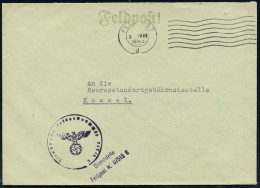 DT.BES.BELGIEN 1943 (3.8.) MaWellnSt: FELDPOST/d = Brüssel (Mi.20) + Viol. 1K-HdN: Feldpostnr. 07515 = Sammelfeldpost-Nr - Guerre Mondiale (Seconde)