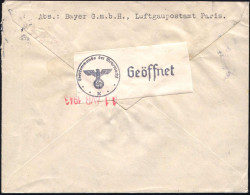 DT.BES.FRANKREICH 1943 (10.4.) 1K: FELDPOST/b/--- Auf EF 12 Pf. Hitler + Rs. Grauer OKW-Zensur-Streifen "x" Verkürzt (=  - Guerre Mondiale (Seconde)