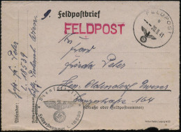 DT.BES.GRIECHENLAND 1941 (20.9.) 1K: FELDPOST/e/--- + Schw. 1K-HdN: Fp.Nr. L 18 539 = Luftw. Nachschub Kol. Abt. Südost, - WW2