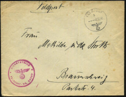 DT.BES.NORWEGEN 1940 (6.11.) 1K: FELDPOST/b/--- + Rotviol. 2K-HdN: DIENSTSTELLE/ FELDPOST NR. 33360 = Abwehrstelle Oslo  - WW2