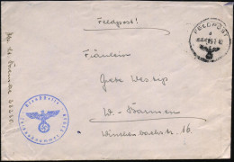 DT.BES.NORWEGEN 1942 (5.7.) 1K: FELDPOST/d/--- + Bl. 1K-HdN: Dienststelle/ Feldpostnummer 23 230 = Inf. Rgt. 159, Norweg - 2. Weltkrieg