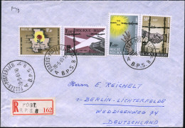 BELGIEN 1965 (20.5.) "20 Jahre KZ-Befreiung", Kompl. Satz + 1K: POSTES -POSTERIJEN/AA/B.P.S. 8 = Mobiles Postamt + Provi - Guerre Mondiale (Seconde)