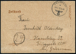 BULGARIEN /  DEUTSCHES REICH 1944 (18.4.) 1K: FELDPOST/m/--- (Mi.13) + Rs. Hs. Abs.: Fp.-Nr. 56926 = X: Festungs Inf.-Bt - 2. Weltkrieg