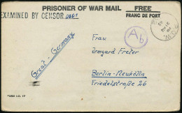 CANADA /  DEUTSCHES REICH 1943 (14.9.) 1K: P.O.W./132 + Schw. Zensur-1L: EXAMINED BY CENSOR (Wo.5) + Viol. OKW-Zensur-1K - 2. Weltkrieg