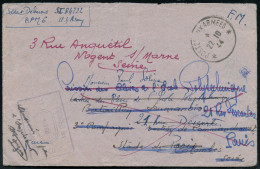 FRANKREICH 1944 (22.10.) 1K: POSTE AUX ARMEES/** Mit Lothring. Doppelkreuz = Frei-Französ. Armee + Hs. Abs. Französ. Sol - Guerre Mondiale (Seconde)