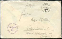 DEUTSCHES REICH 1940 (23.8.) 1K: FELDPOST/b/--- + Viol. 1K-HdN: L 26464 = Kampf-Geschwader 51, Frankreich , Klar Gest. F - WW2