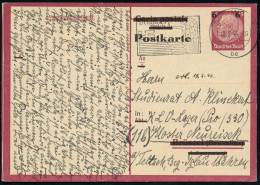 DORTMUND 1/ Be/ Deutsches/ Reich 1944 (12.2.) Schwarzer PFS "Adlerkopf/Hakenkreuz" Ohne Wertziffer Als Entwertung Auf Pr - Autres