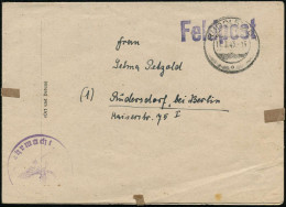 RUDOLSTADT/ O 1945 (17.3.) 2K-Steg + Viol. 1K: Wehrmacht/Briefstempel (unten Undeutl.), Rs. Viol. 2L: (15) Rudolstadt-Th - Guerre Mondiale (Seconde)