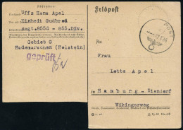DEUTSCHES REICH 1945 (12.7.) Aptierter Feldpost-1K: POST + Hakenkreuz Aus Adler Entfern, Vordruck-Kt. "Feldpost", Unten  - Guerre Mondiale (Seconde)