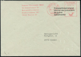 1000 BERLIN 51/ Deutsche Dienststelle (WASt)/ Die Aukunftsstelle Für/ Wehrmachtsnachweise.. 1983 (8.4.) AFS Francotyp In - Other & Unclassified