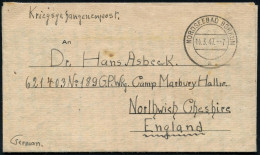 BORKUM NORDSEEBAD/ A 1946 (28.8.) 2K-Steg Auf Kgf.-Faltbf. Mit Inhalt An Britisches Kgf.-Lager "Camp Dunham Park" (Altri - Other & Unclassified