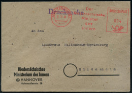 (20a) HANNOVER 1/ Der/ Niedersächs./ Minister/ Des/ Innern 1948 (15.10.) AFS Postalia Auf Dienst-Bf.: Niedersächs. Minis - Autres & Non Classés