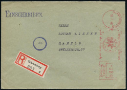 SCHRAMBERG/ Junghans Uhren.. 1946 (18.7.) Aptierter AFS Francotyp "Reichsadler" = Entfernt = Notmaßnahme 084 Pf. (Firmen - Sonstige & Ohne Zuordnung