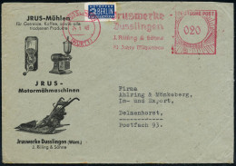 DUSSLINGEN/ (WÜRTT)/ Jruswerke/ J.Rilling & Söhne/ 70 Jahre Mühlenbau 1948 (24.1.) AFS Typ FZ "Gr. Posthorn" Auf 2 Pf. N - Otros & Sin Clasificación