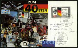 5300 BONN 1 1989 (5.5.) Maschinen-ET-SSt: 5300 BONN 1/VIERZIG JAHRE BRD Auf100 Pf. "40 J. BRD" Auf Schallplatten-Ak. Mit - Other & Unclassified