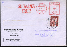 31 CELLE 2/ SCHWARZES/ KREUZ 1972 (5.10.) Seltener AFS Postalia 030 Pf. + 30 Pf. Heinemann Auf Vordruck-Bf.: Schwarzes K - Otros & Sin Clasificación