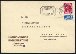 (13b) LANDSHUT (BAY) 1/ I/ DEUTSCHE/ BUNDESPOST 1953 (15.4.) PFS Achteck Posthorn Ohne Wertziffer, Schwarz Zur Entwertun - Other & Unclassified