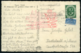 LOHBERG (NIEDERBAYERN)/ A 1951 (10.8.) 2K-Steg + Seltener Roter HdN: FALKENREPUBLIK/ Grenzland/ Zeltlager Im Bayerischen - Other & Unclassified