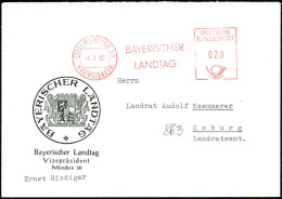 (13b) MÜNCHEN 30/  M A X I M I L I A N E U M / BAYERISCHER/ LANDTAG 1962 (20.1.) AFS Postalia = Hauspost-amt Bayer. Land - Other & Unclassified