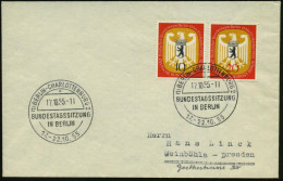 (1) BERLIN-CHARLOTTENBURG 2/ A/ BUNDESTAGSSITZUNG 1955 (17.10.) SSt Mit UB "a", 2x Auf Kompl. Satz "Bundestag" (Mi.129/3 - Otros & Sin Clasificación