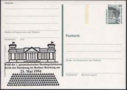 Berlin 1994 (23.5.) Amtl. Ausl.-P 80 Pf. Zeche Zollen + Zudruck: Wahl Des 1. Gesamtdeutschen Bundespräsidenten/..Reichst - Autres & Non Classés