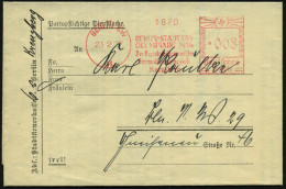 BERLIN SW/ 61/ BERLIN-STADT DER OLYMPIADE/ Der Bezirksbürgermeister/ ..Kreuzberg 1937 (23.2.) AFS Francotyp "Hakenkreuz" - Other & Unclassified