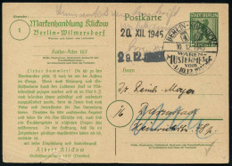 BERLIN-KÖPENICK/ WAREN-/ MUSTERMESSE 1945 (10.12.) SSt Auf Inl.-P 5 Pf. "Stadt Berlin" (Bär) + Zudruck: Markenhandlung K - Autres & Non Classés