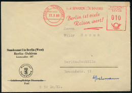 (1) BERLIN-WILMERSDORF/ DER SENATOR FÜR INNERES/ Berlin Ist Viele/ Reisen Wert! 1960 (22.3.) AFS Francotyp Auf Orts-Dien - Autres & Non Classés