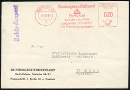 1 BERLIN 33/ Bundesgesundheitsamt/ ..Umsicht/ Im Straßenverkehr 1964 (15.12.) AFS Francotyp (Schild "Gefahr") + Viol. 1L - Autres & Non Classés