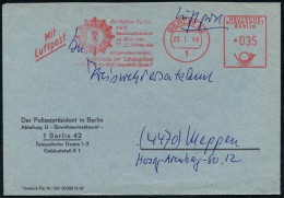 1 BERLIN 42/ Die Polizei../ Kommando Der Schutzpolizei.. 1968 (22.1.) AFS Francotyp 035 Pf. Mit Seltenem Zusatz "Mit Luf - Autres & Non Classés