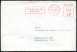 1 BERLIN 12/ ..Postfach 73 1969 (27.8.) Anonymer AFS Francotyp Auf Orts-Bf., Rs. Abs.-Vordruck: BANK FÜR HANDEL U. INDUS - Otros & Sin Clasificación