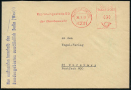 8231 SCHNEIZLREUTH/ Erprobungsstelle 52/ Der Bundeswehr 1969 (28.7.) AFS Postala + Viol. 2L: Nur Nachsenden Innerhalb De - Otros & Sin Clasificación