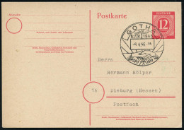 GOTHA/ SPD KPD 1946 (6.4.) Seltener SSt Von Dem (Zwangs)-Vereinigungsparteitag SPD/KPZ Zur SED (2 Hände, Sonne, Keimling - Other & Unclassified