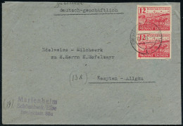 S.B.Z. PROV.SACHSEN 1946 (11.3.) 12 Pf. Bodenreform, Paar Sauber Gest. (Schönebeck/Elbe) Inl-Bf. (Mi.86/MeF) - SOWJETISC - Sonstige & Ohne Zuordnung