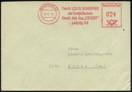 (10b) LEIPZIG S 3/ Fabrik LOUIS SCHOPPER/ Der Sowjetischen/ Staatl.Akt.Ges."GERÄT".. 1950 (12.6.) Seltener AFS Francotyp - Sonstige & Ohne Zuordnung