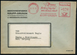 (19b) MAGDEBURG-BUCKAU/ Stimme/ Am 15.Oktober/ Für Den Sieg Der/ NATIONALEN FRONT/  Maschinenfabrik/ KRUPP-GRUSON 1950 ( - Other & Unclassified