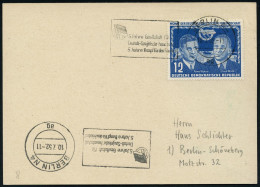 BERLIN N4/ Ag/ 5 Jahre Gesellsch.für/ Deutsch-Sowjet.Freundschaft/ 5 Jahre Kampf F.d.Frieden! 1952 (10.7.) MWSt Auf EF 1 - Autres & Non Classés