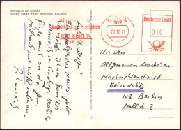 102 BERLIN/ Ministerium Für/ Auswärtige Angelegenheiten/ 102 BERLIN/ PFS 101 1971 (20.12.) AFS Postalia 010 Pf. Auf Über - Otros & Sin Clasificación