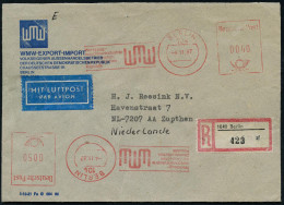 104 BERLIN/ Werkzeugmaschinen-/ Industrie Der/ DDR/ WMW 1987 (4.11.) AFS Postalia 0040 Pf. + 0050 Pf. (2 Abdrucke) + RZ: - Otros & Sin Clasificación